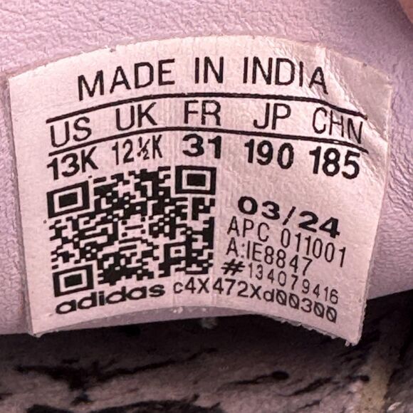 Adidas Samba Shoes Kids Size 13K Purple Mint White Gum Classic Leather IE8847 - Picture 10 of 10